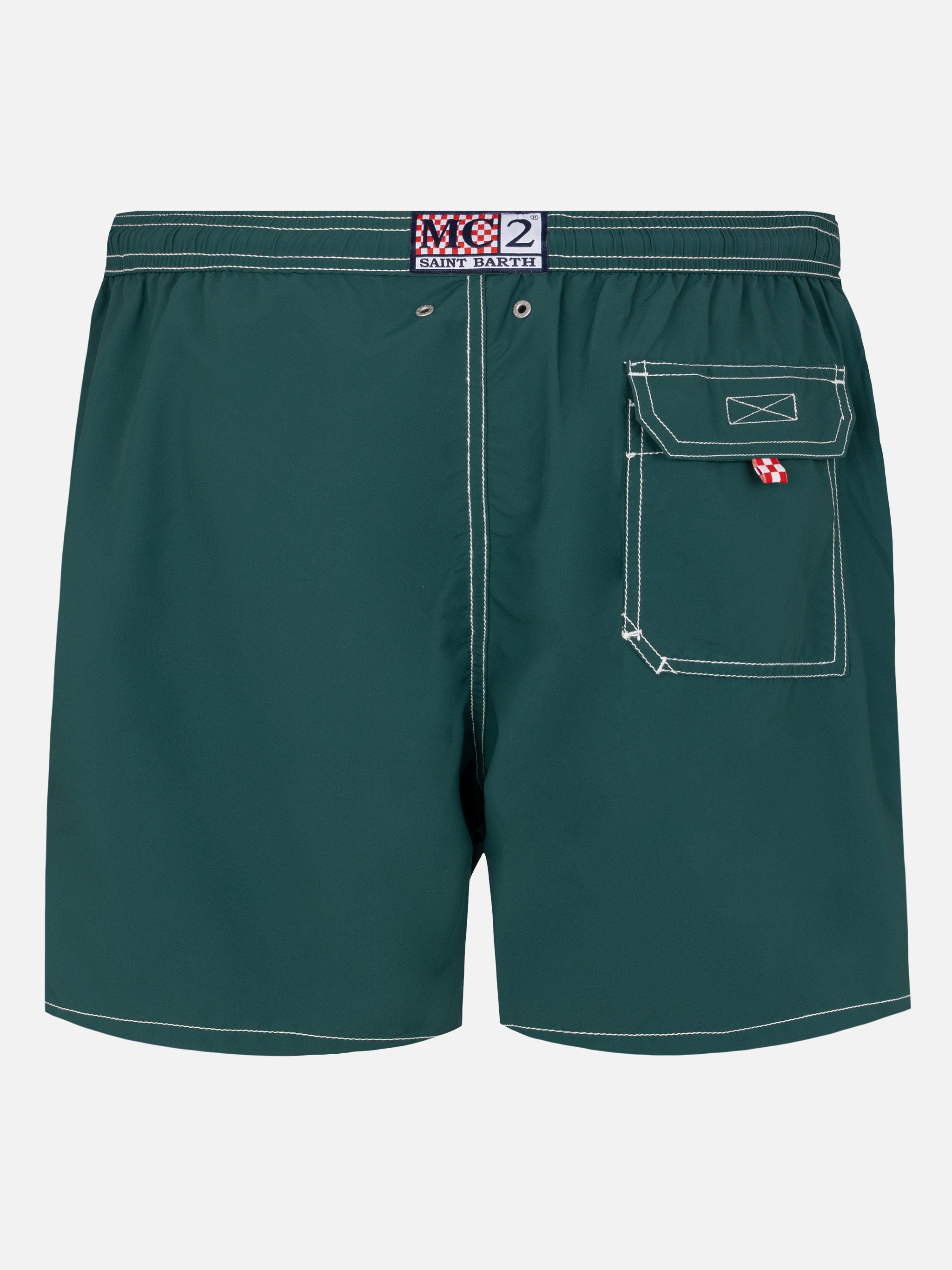 Green mid-length classic light swim shorts Patmos
