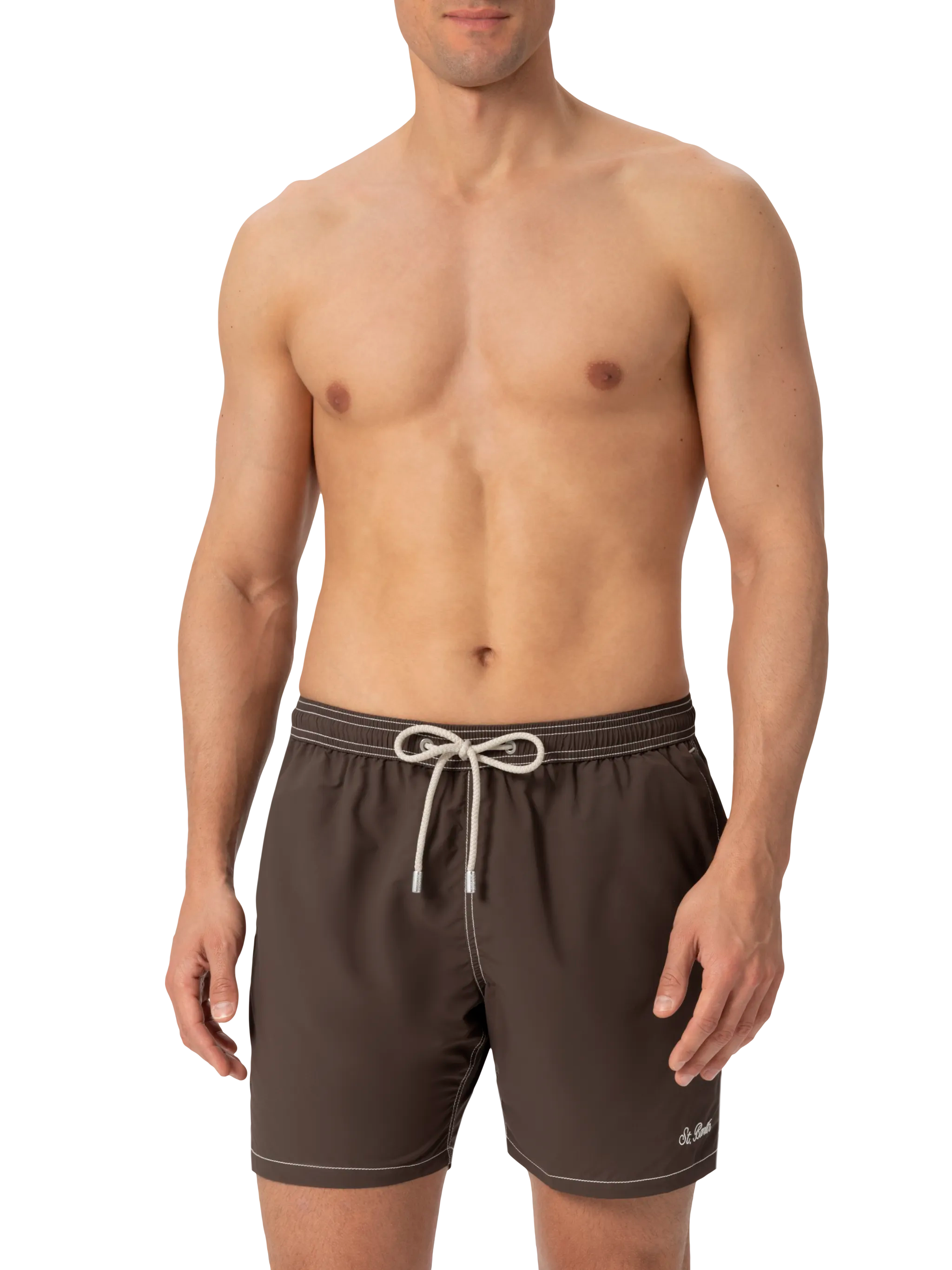 Camel mid-length classic light swim shorts Patmos