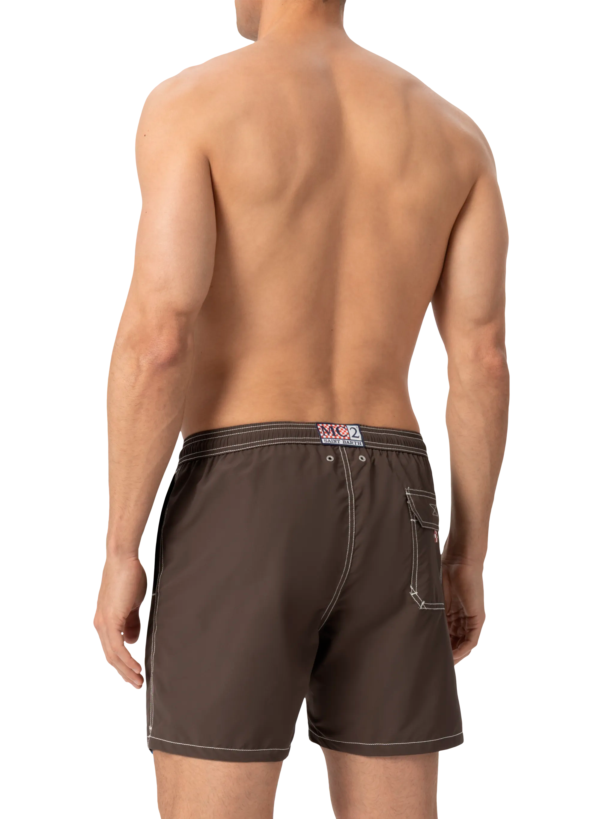 Camel mid-length classic light swim shorts Patmos