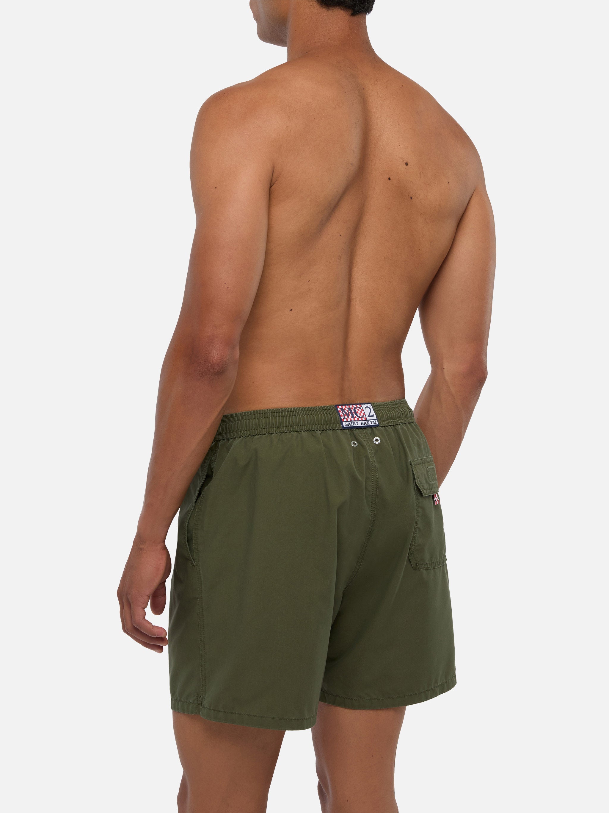 Vintage military green mid-length swim shorts Patmos Used