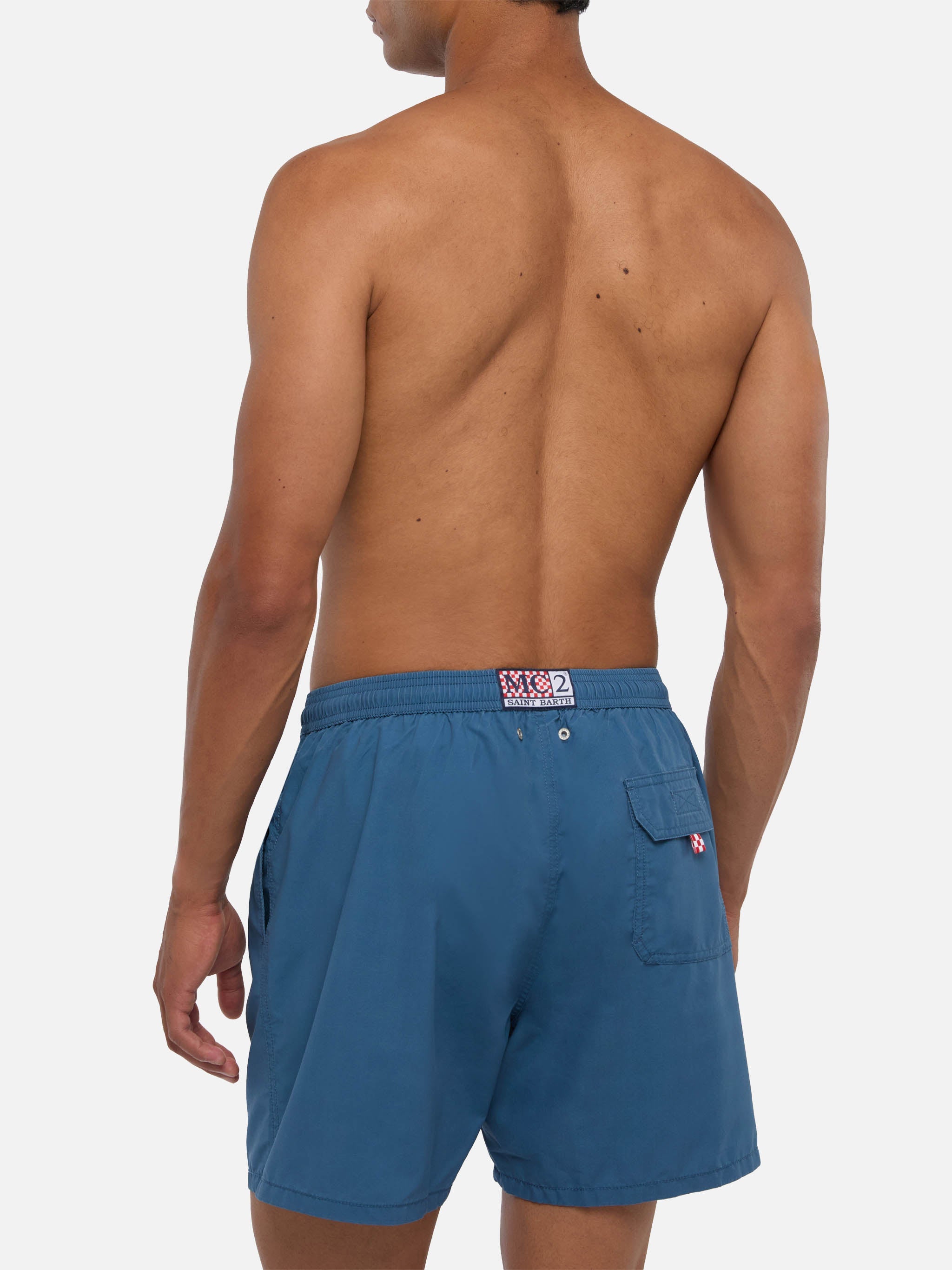 Vintage dusty blue mid-length swim shorts Patmos Used