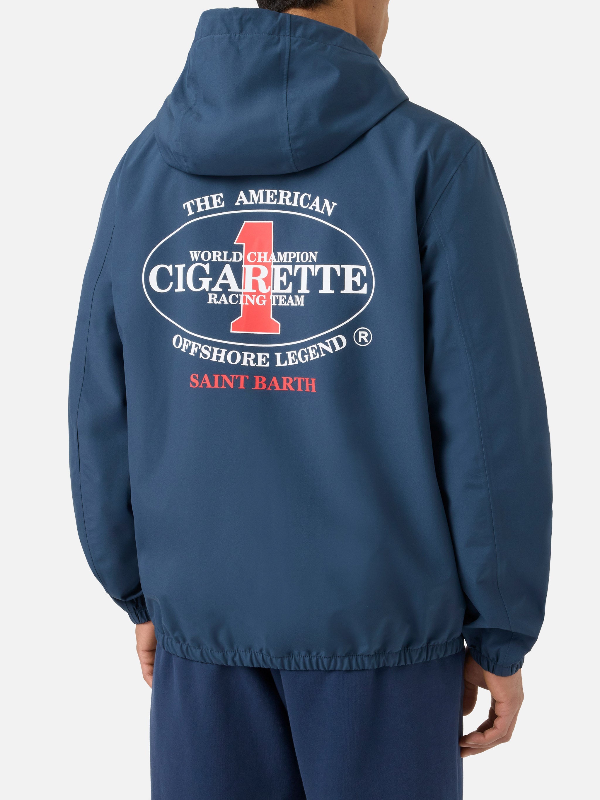 Giubbotto tecnico Pilot blu navy con stampa Cigarette | Edizione Speciale