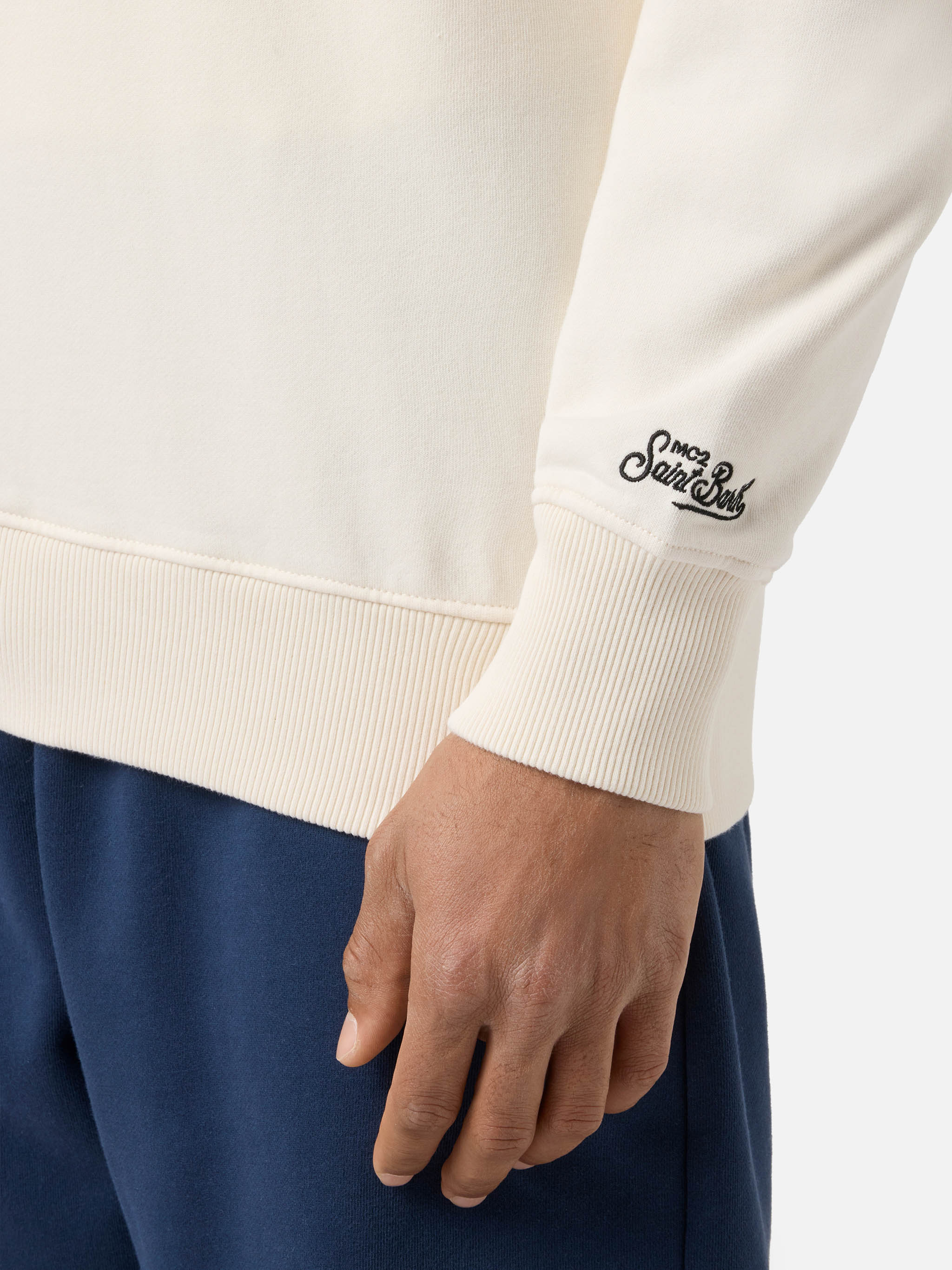 Felpa girocollo Cream Ponza con stampa Cigarette | Special Edition