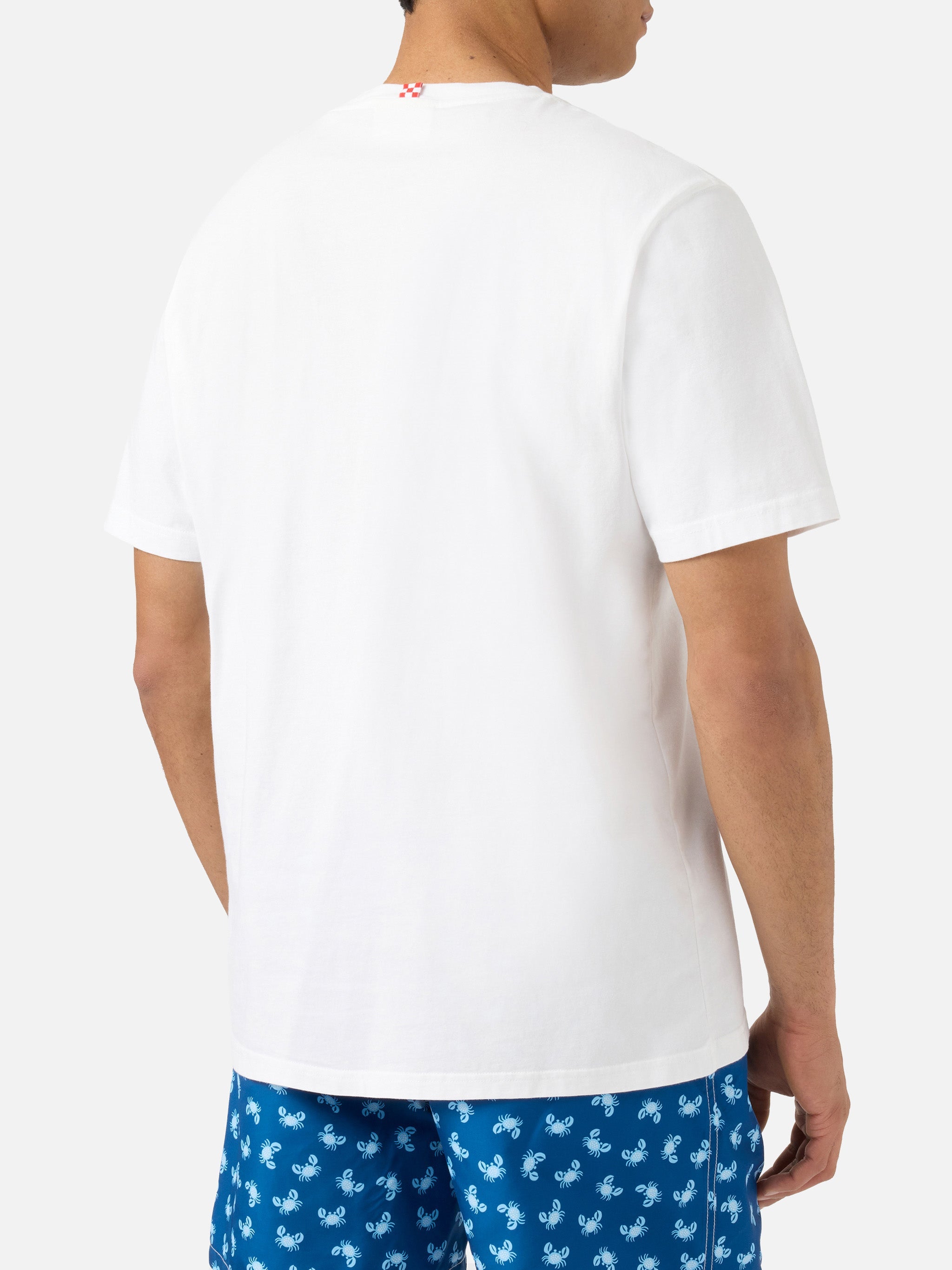 White Portofino T-shirt with À La Plage embroidery