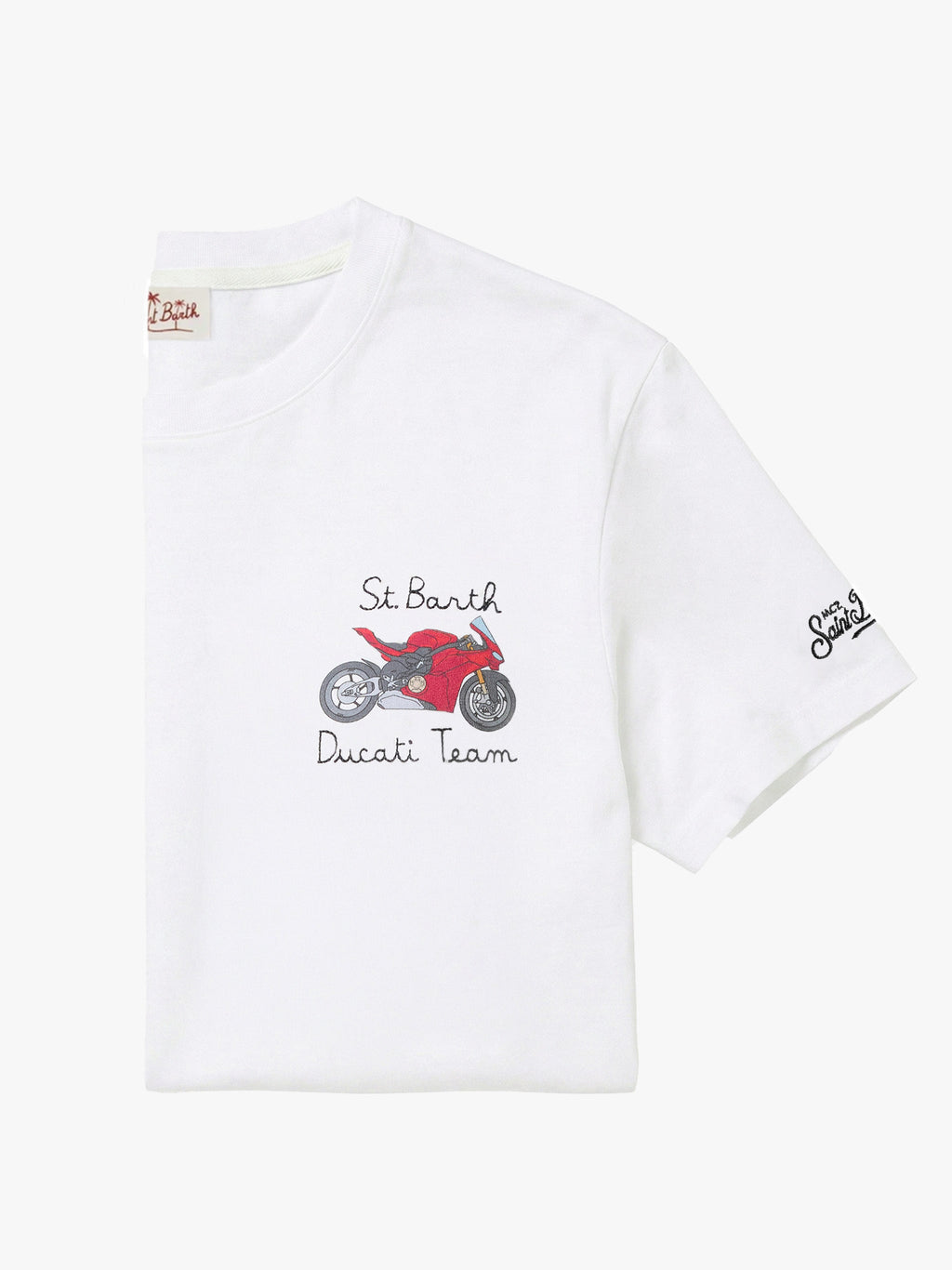 White Portofino T-shirt with Ducati Team embroidery | Special Edition