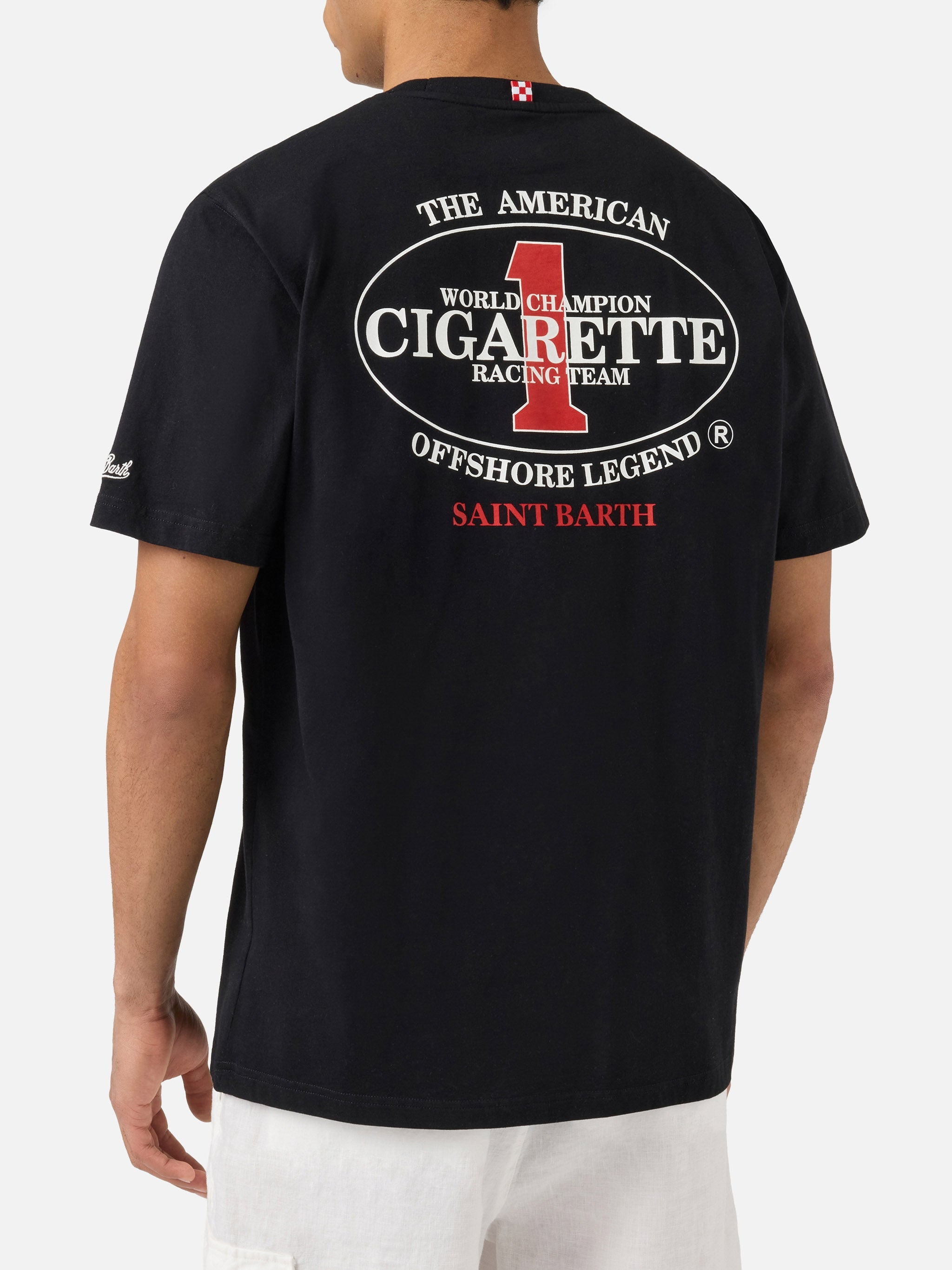 T-shirt nera Portland con stampa Cigarette Racing | Edizione Speciale