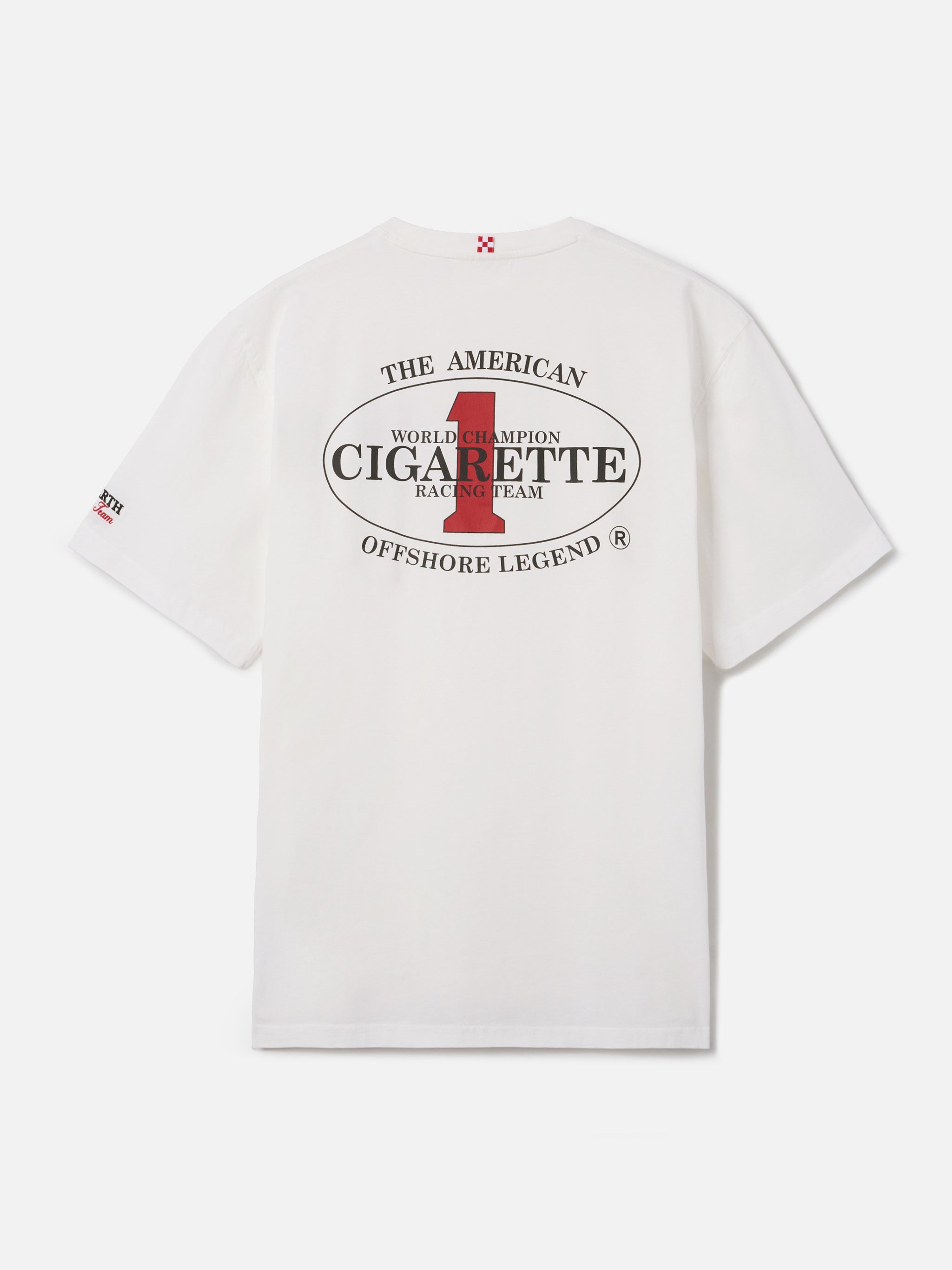T-shirt color crema Portland con stampa Cigarette Racing | Edizione speciale