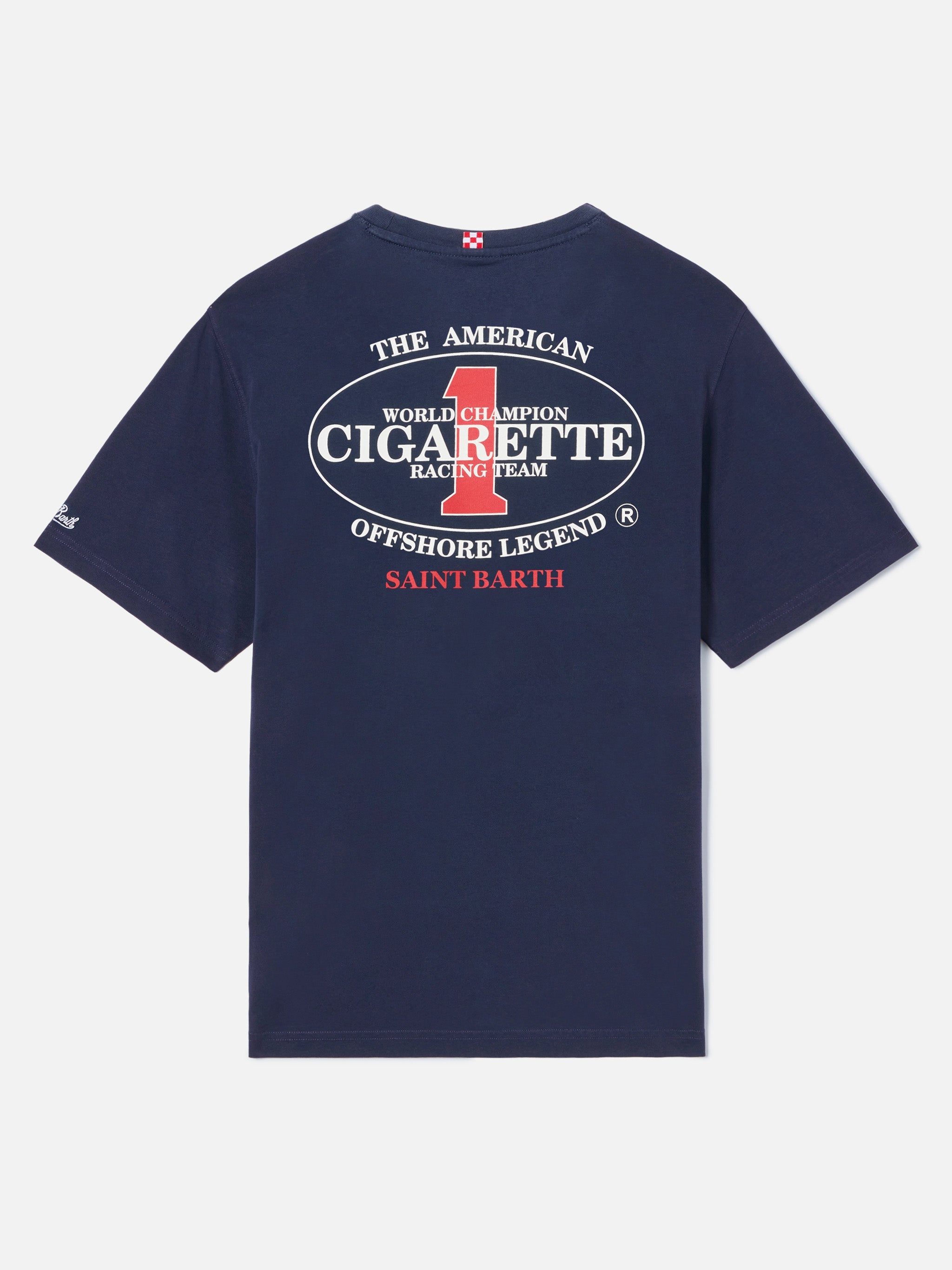 T-shirt blu Portland con stampa Cigarette Racing | Edizione Speciale