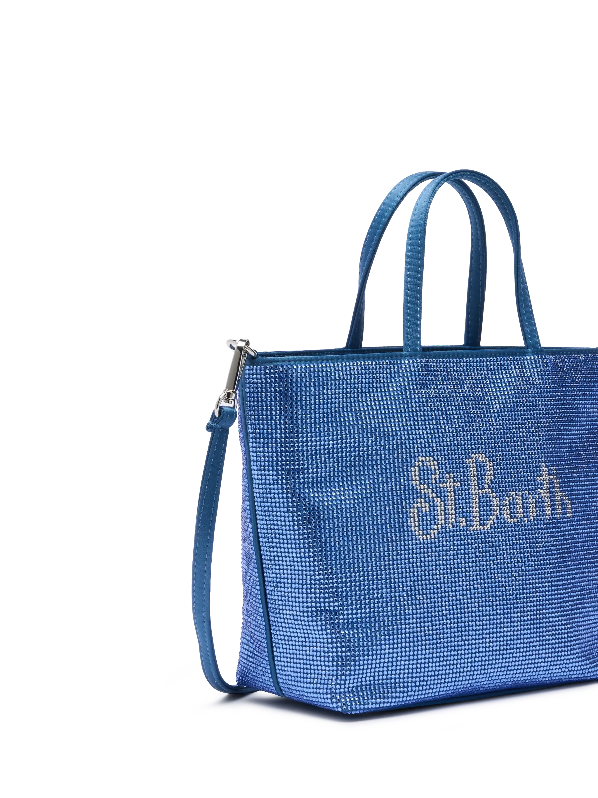 Strass Mini Bag with steel blue rhinestones