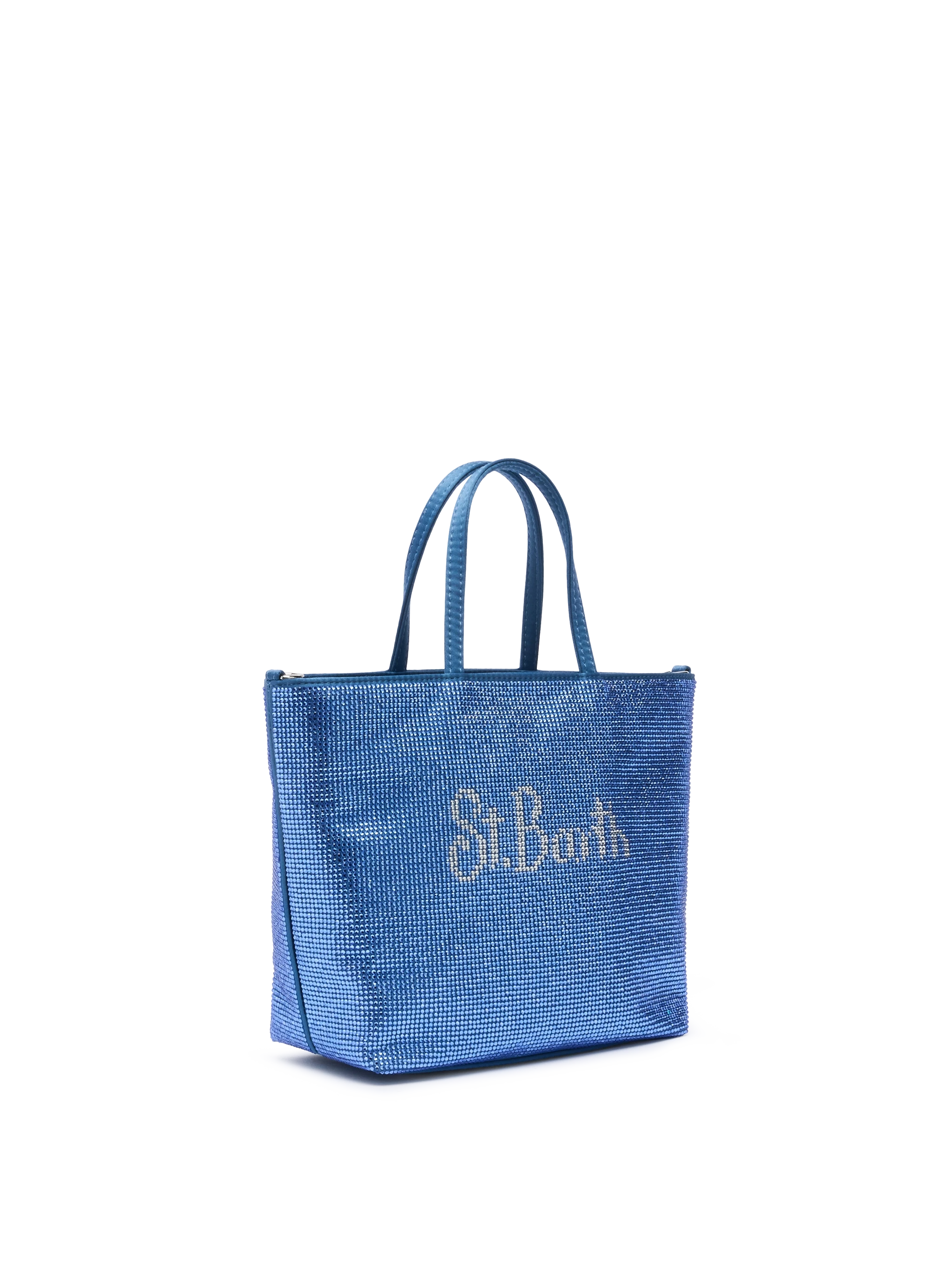Strass Mini Bag with steel blue rhinestones