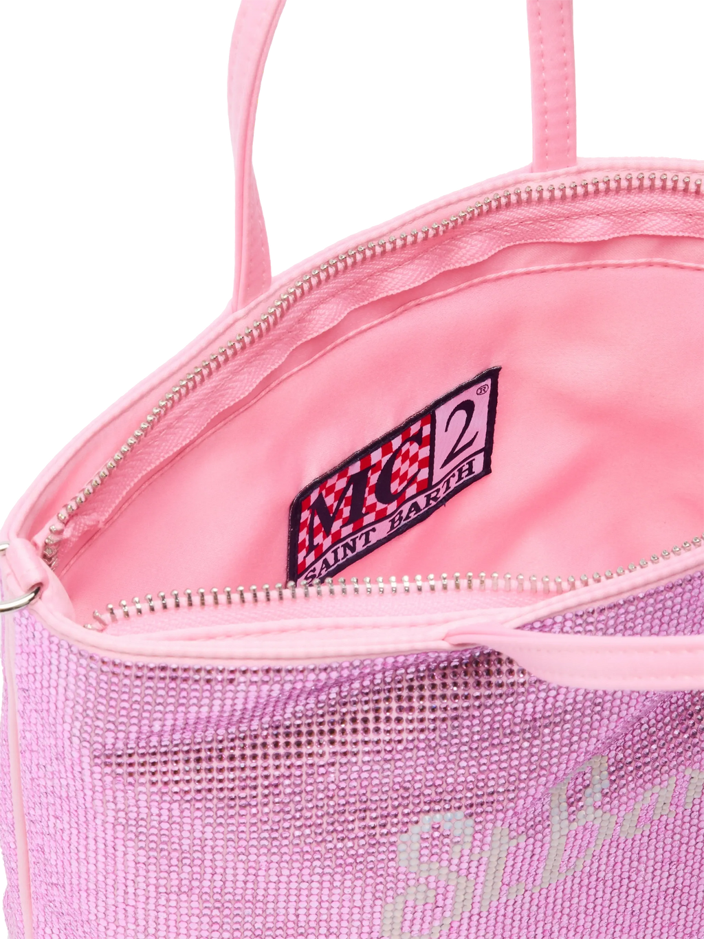 Strass Mini Bag with pink rhinestones