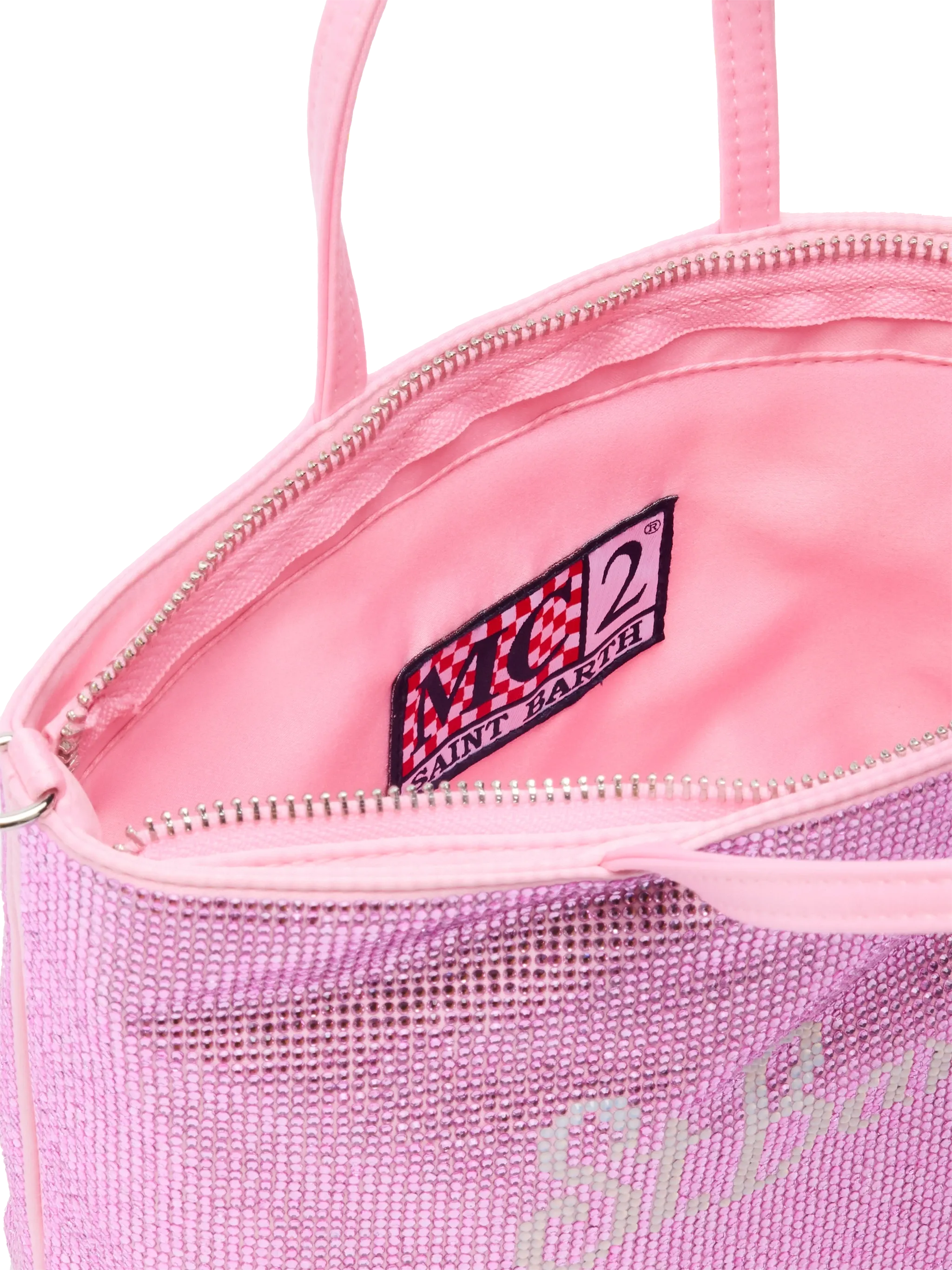 Strass Mini Bag with pink rhinestones