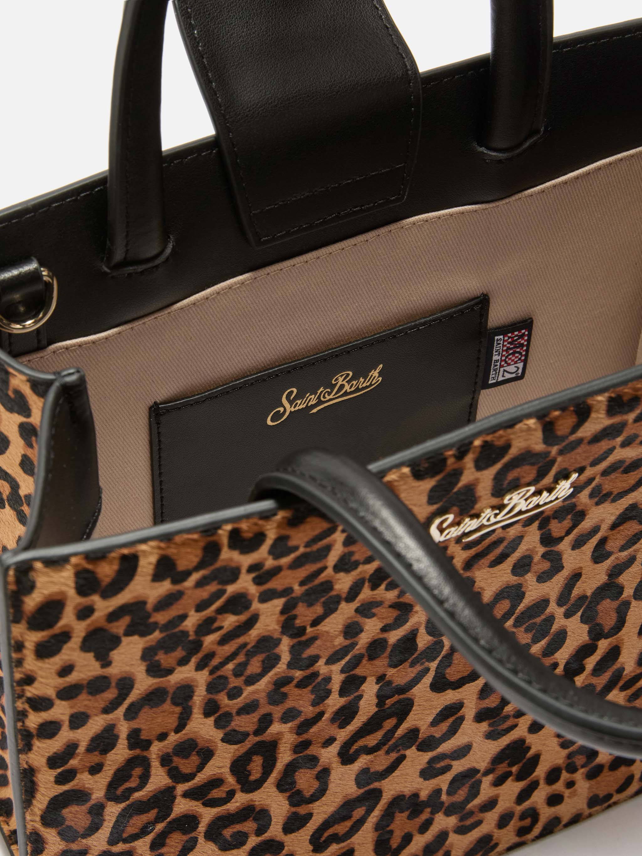 Shop Bag Midi leopard print bag