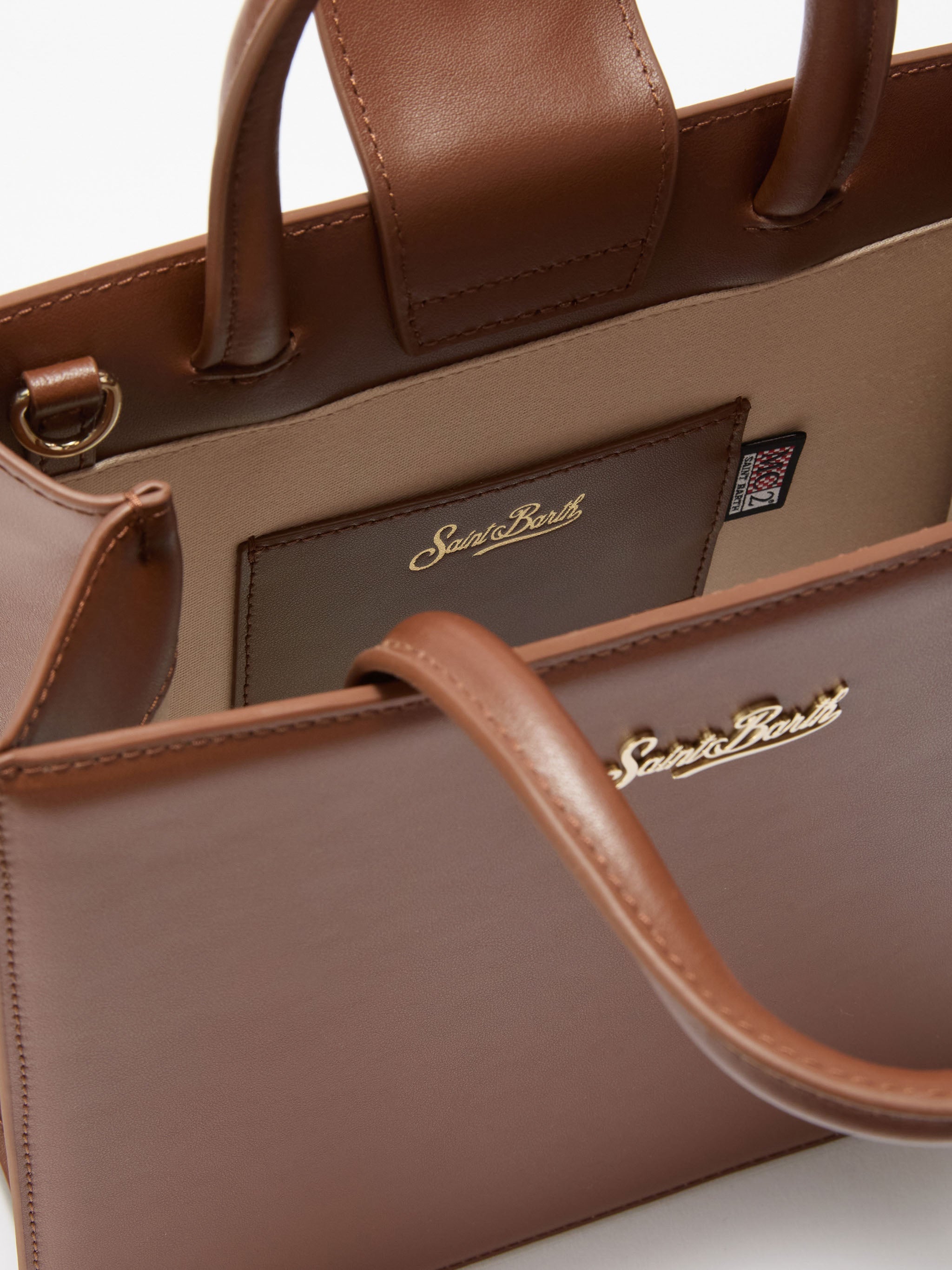 Shop Bag Midi Handbag in brown leather