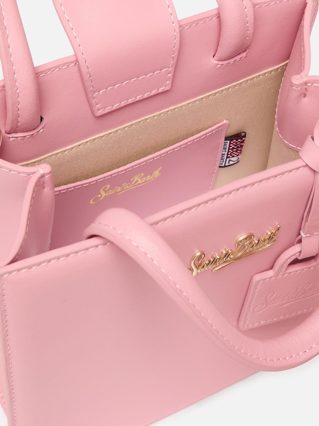Shop Bag Mini in pastel pink leather