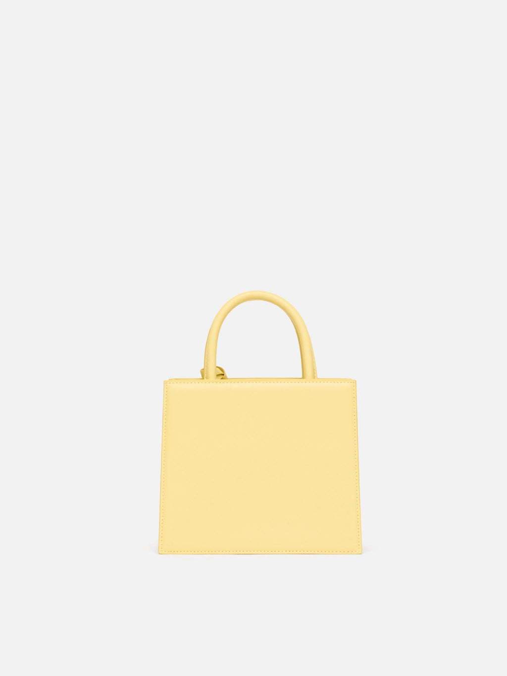 Shop Bag Mini in butter yellow leather