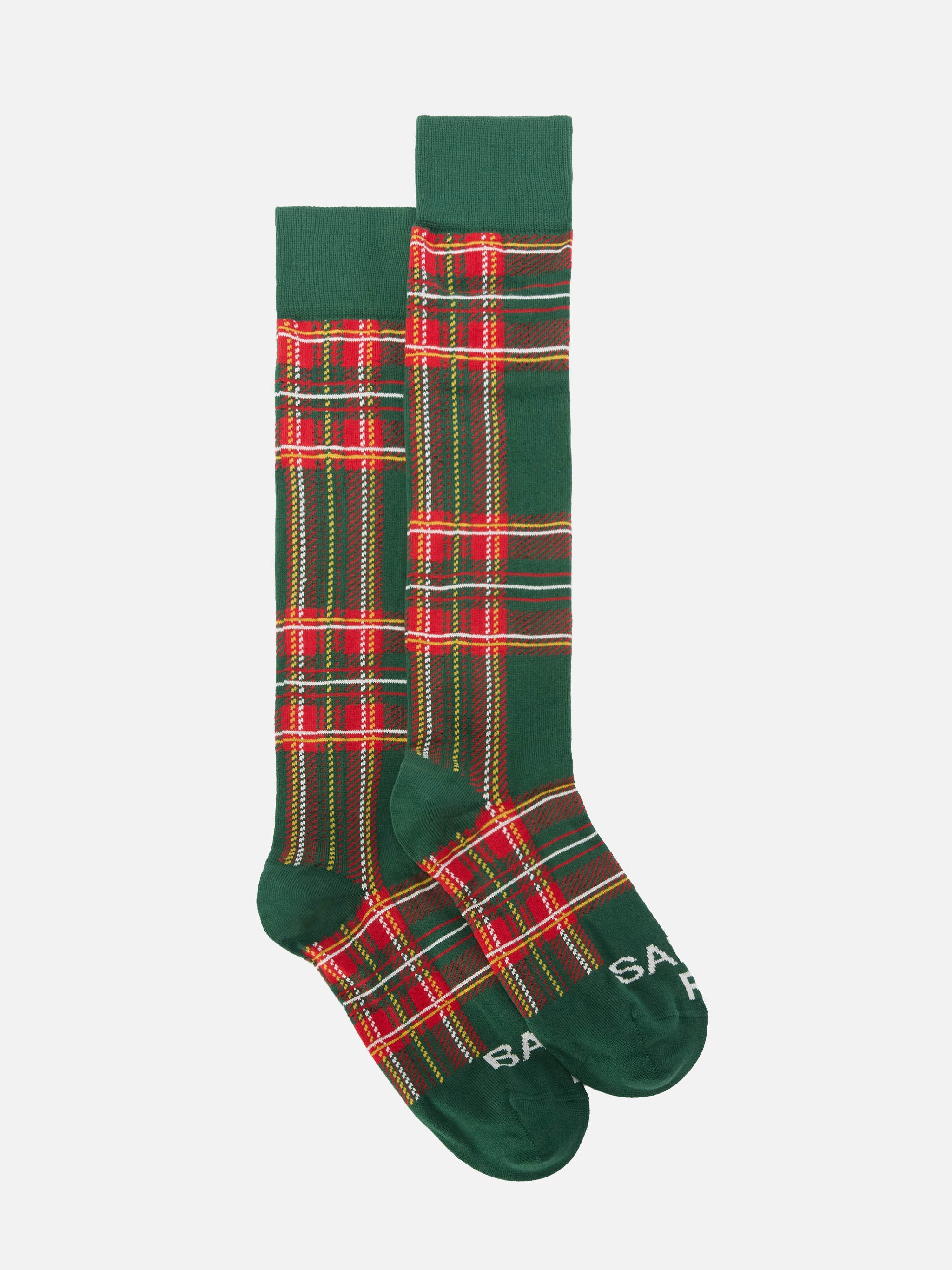 Calze Sox in misto cotone con jacquard scozzese verde