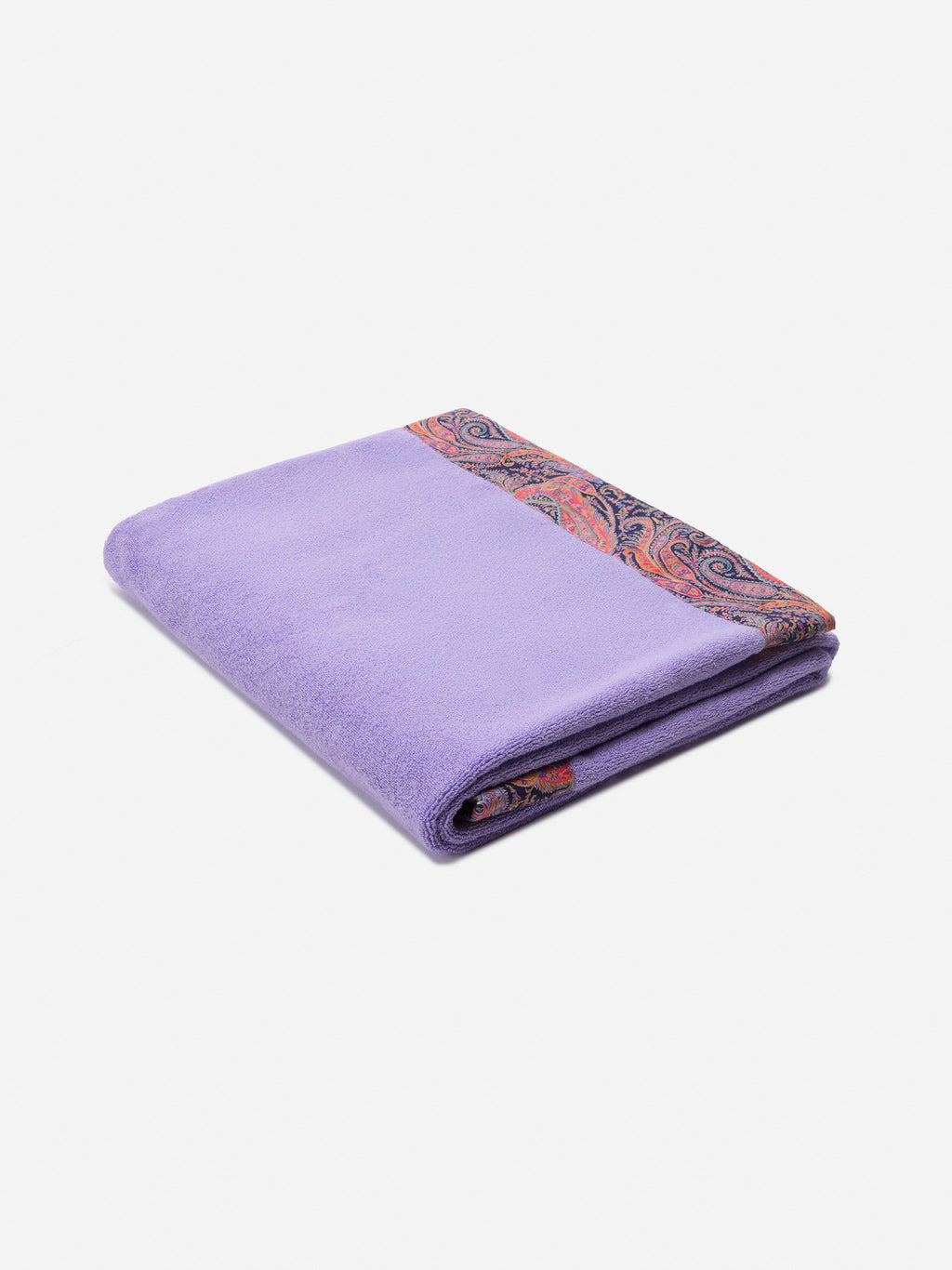 Lilac towel with paisley frame | Made with Liberty fabric