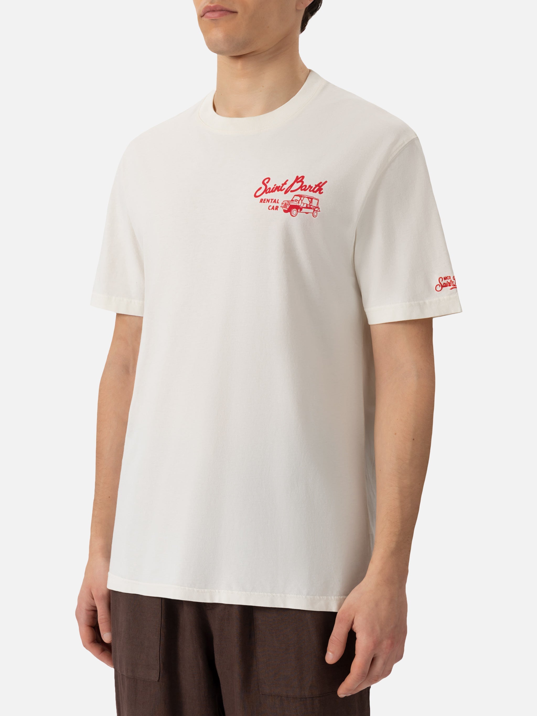 T-shirt with rental car print