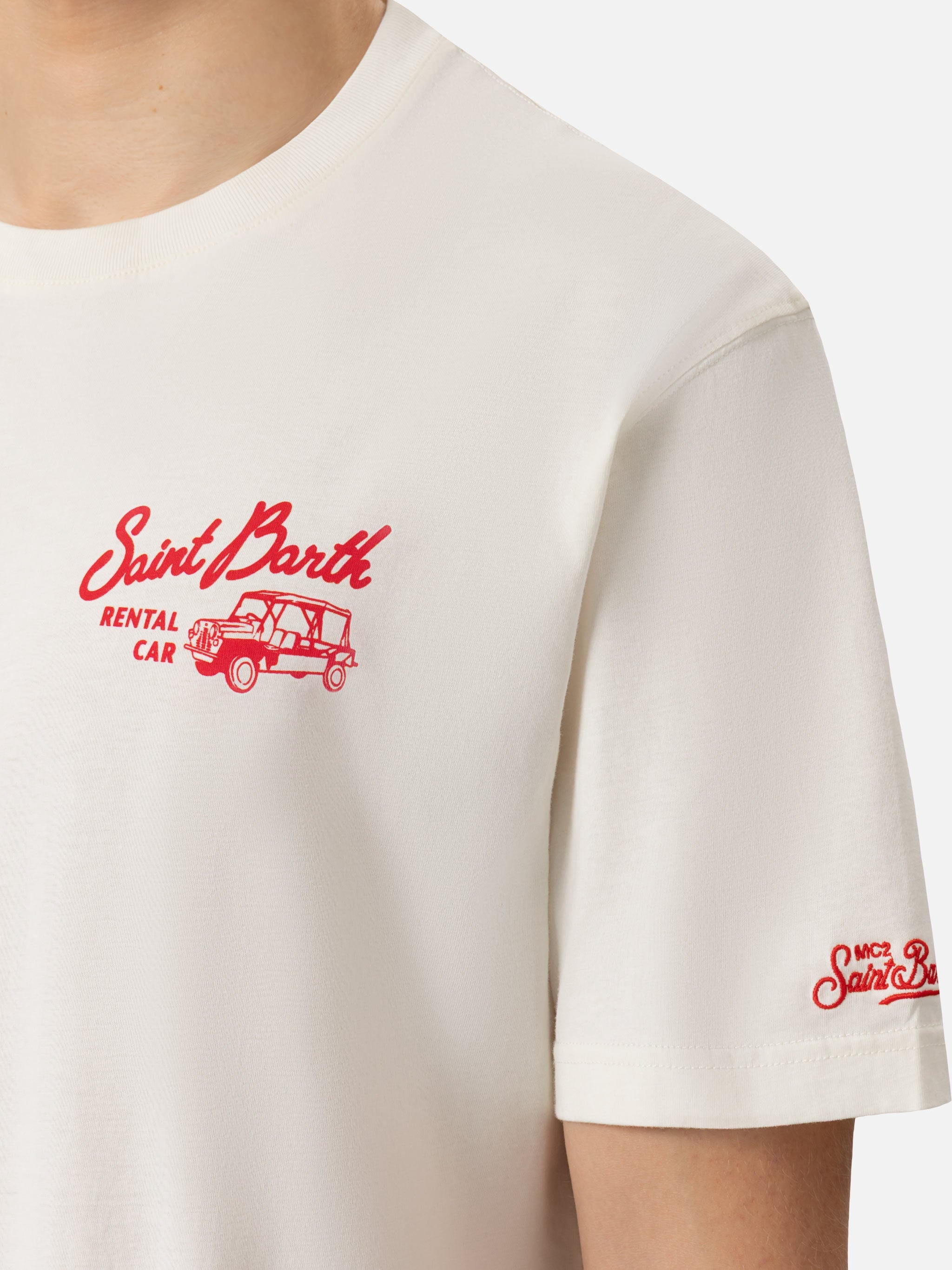 T-shirt with rental car print