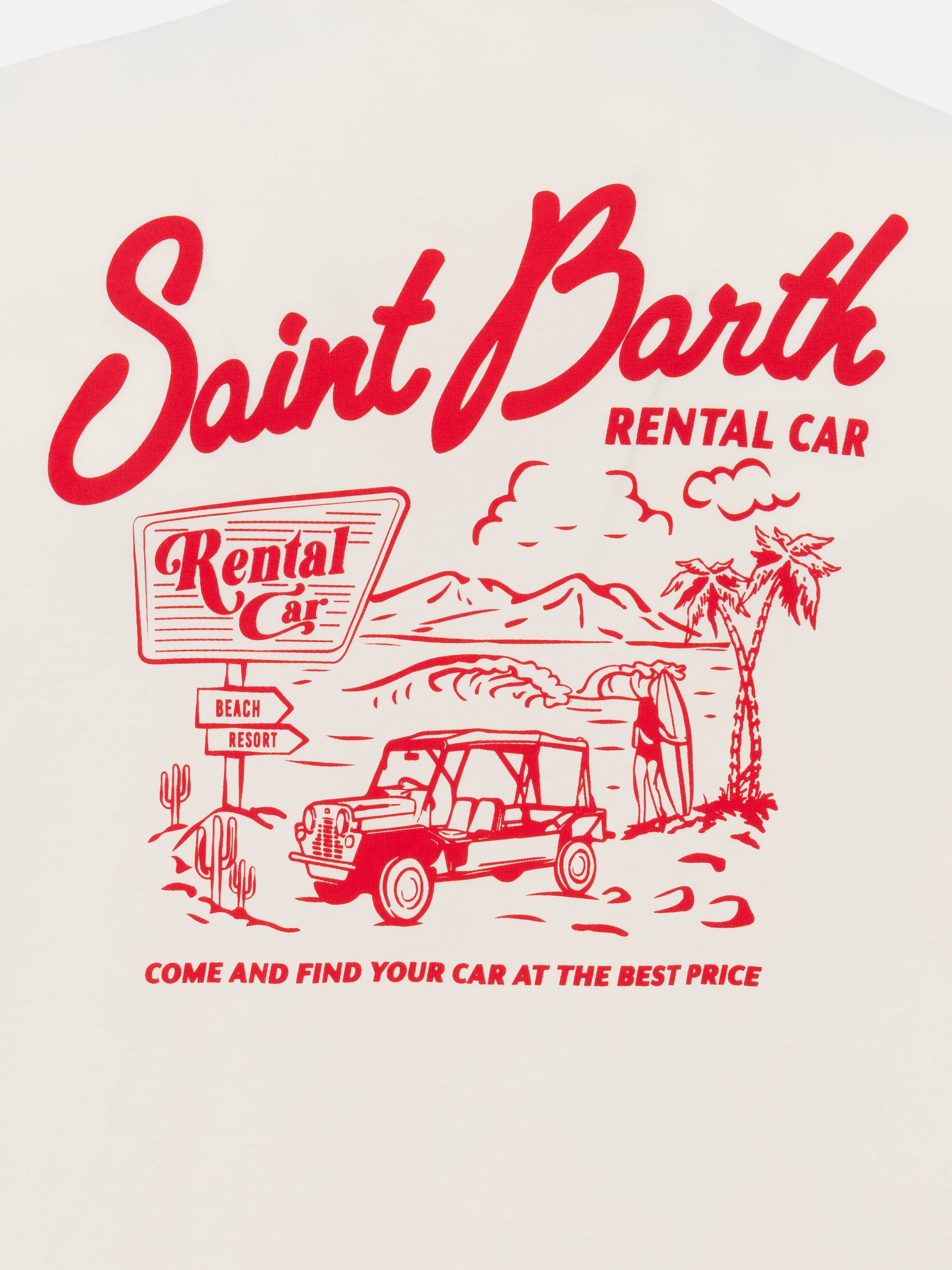T-shirt with rental car print
