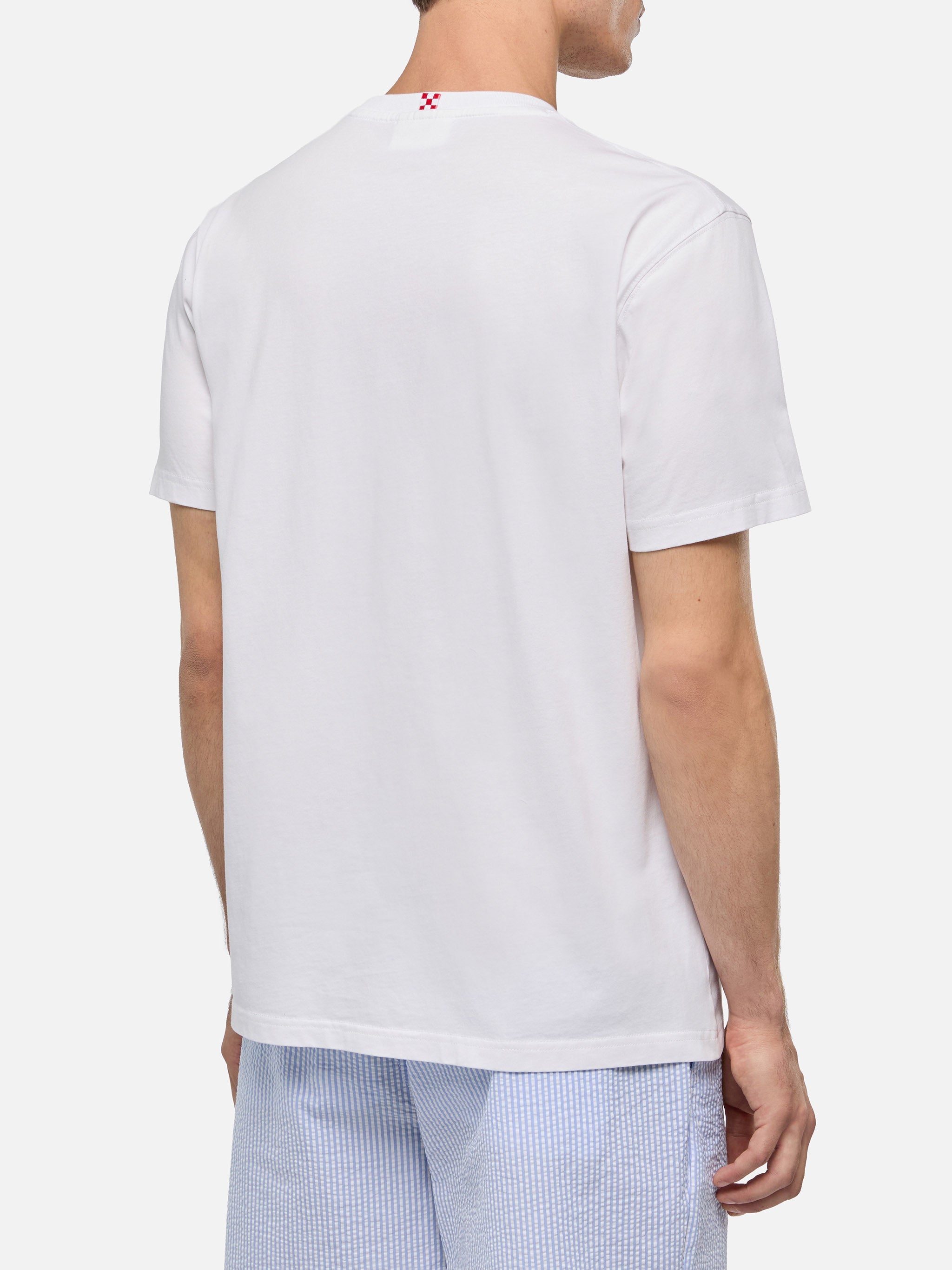 T-shirt with car print and Run out with me embroidery