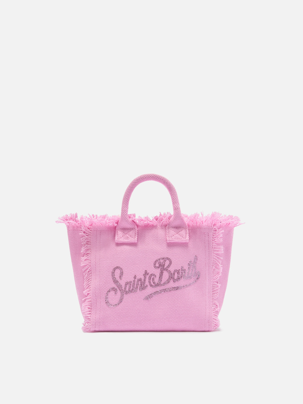 Pink canvas Vanity mini bag with rhinestone logo