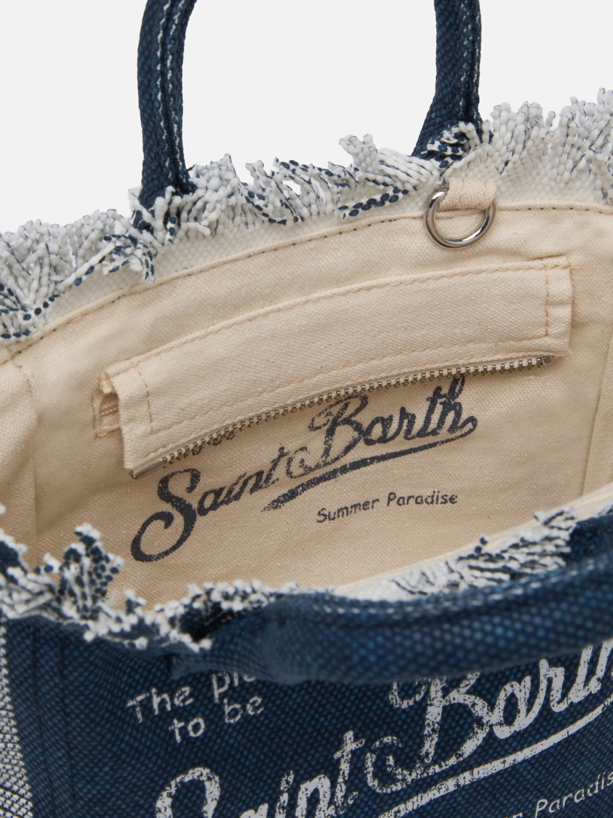 Indigo cotton canvas Mini Vanity bag