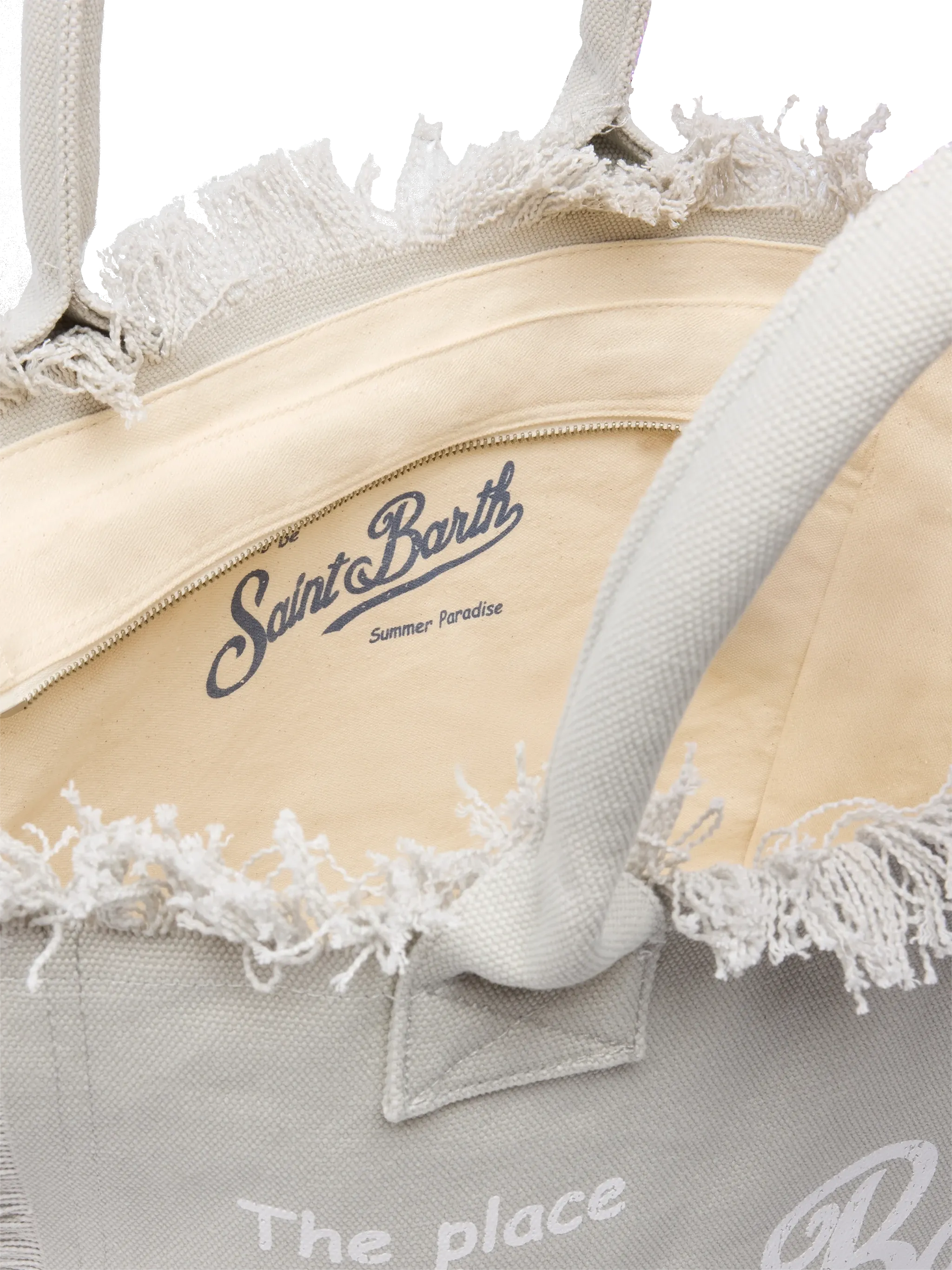 Grey cotton canvas Vanity tote bag