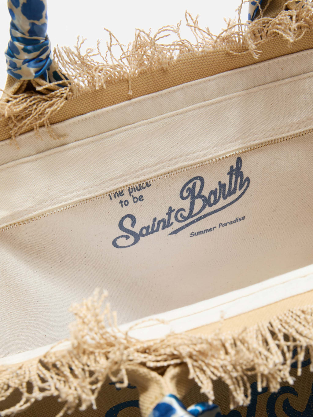 Beige Canvas Vanity regular bag with removable twill
