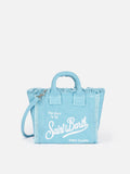 Light blue cotton canvas Mini Vanity bag